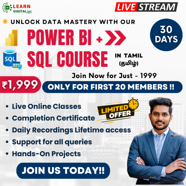 Unlock Your Power BI + SQL Expertise for Just ₹1999!